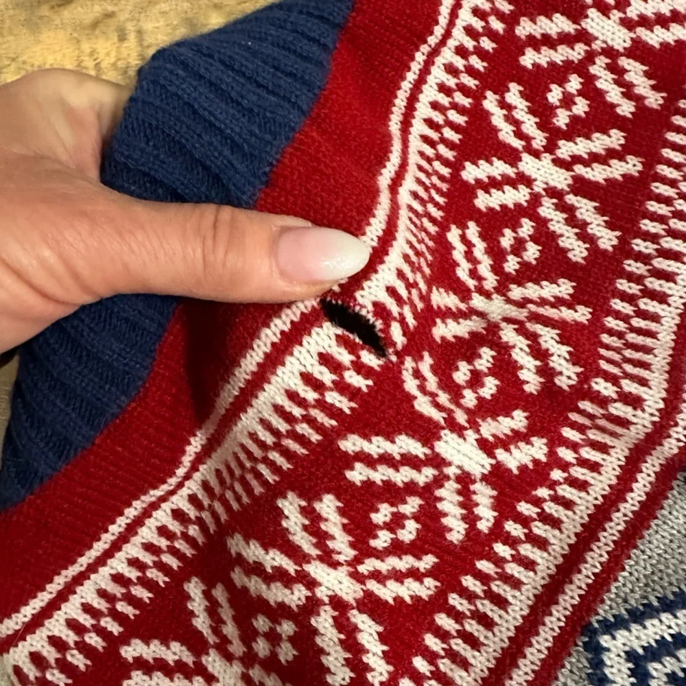 VIBRANT LIFE Fair Isle Knit Dog Sweater, Size L